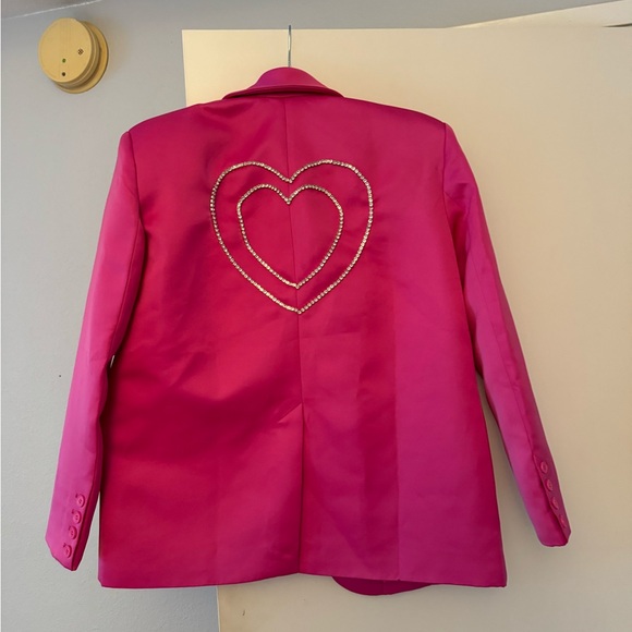 Nasty Gal Heart Embellished Blazer Set Small - Picture 8 of 15